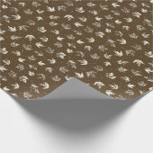 秋の葉Mapleの茶色 – シームレスなパターン。 ラッピングペーパー (角)