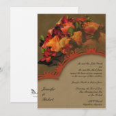 秋の薔薇の花束　結婚式招待状 招待状 (正面/裏面)