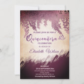 秋の藤のナスの水色 招待状 (正面)