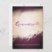 秋の藤のナスの水色 招待状 (裏面)