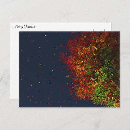 秋の虹はがき ポストカード (正面/裏面)