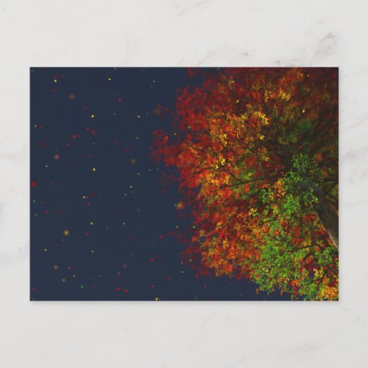 秋の虹はがき ポストカード (正面)