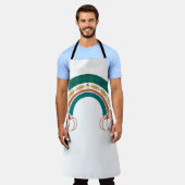 秋の虹 エプロン (着用した状態)