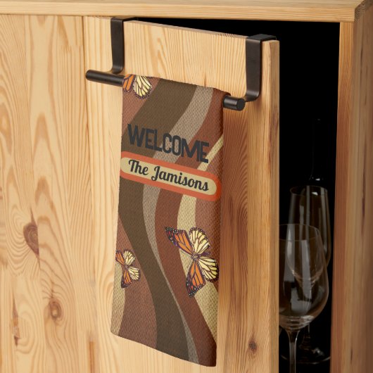 秋の蝶 キッチンタオル (三つ折り)