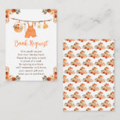 秋の衣料品行少年の赤ちゃんシャワー予約リクエスト エンクロージャーカード (正面/裏面)