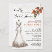秋の装い ブライダルシャワー 招待状 (正面)