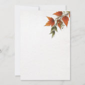 秋の装い ブライダルシャワー 招待状 (裏面)