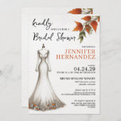 秋の装い ブライダルシャワー 招待状 (正面/裏面)