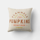 秋の装飾のカボチャ干し草はりんご酒の篝火に乗ります クッション (裏面)