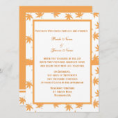 秋の装飾グラフィック葉イエロー結婚ズの 招待状 (正面/裏面)