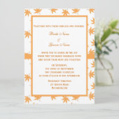 秋の装飾グラフィック葉イエロー結婚ズの 招待状 (スタンド正面)