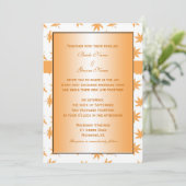 秋の装飾グラフィック葉イエロー結婚ズの 招待状 (スタンド正面)