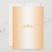 秋の装飾グラフィック葉イエロー結婚ズの 招待状 (裏面)