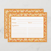 秋の装飾フローラタイルレシピカード ポストカード (正面/裏面)