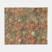 秋の装飾用クッションコーヒーマグフラスコピラーキャンドル フリースブランケット (正面(横))