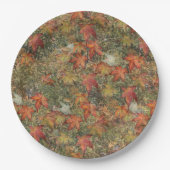 秋の装飾用クッションコーヒーマグフラスコピラーキャンドル ペーパープレート (正面)