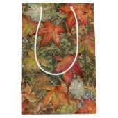 秋の装飾用クッションコーヒーマグフラスコピラーキャンドル ミディアムペーパーバッグ (正面)