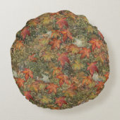 秋の装飾用クッションコーヒーマグフラスコピラーキャンドル ラウンドクッション (裏面)