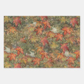 秋の装飾用クッションコーヒーマグフラスコピラーキャンドル ラッピングペーパーシート (正面3)