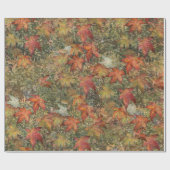 秋の装飾用クッションコーヒーマグフラスコピラーキャンドル ラッピングペーパー (フラット)