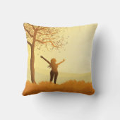 秋の装飾用クッション クッション (裏面)