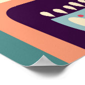 秋の装飾背景 ポスター (角)