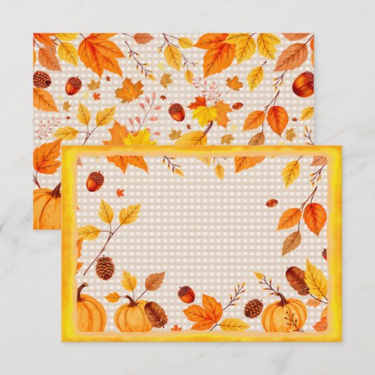 秋の装飾 ポストカード (正面/裏面)