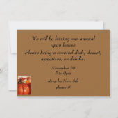 秋の装飾 –  招待状 (裏面)