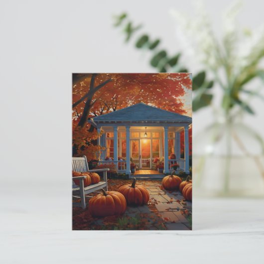 秋の裏庭 ポストカード (スタンド正面)