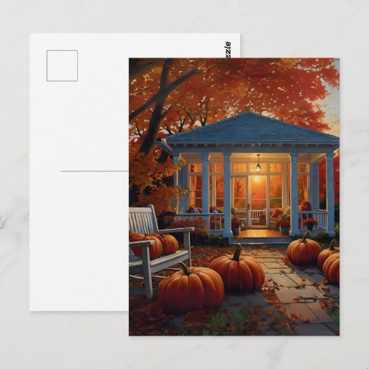 秋の裏庭 ポストカード (正面/裏面)