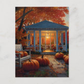 秋の裏庭 ポストカード (正面)