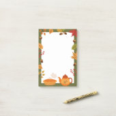 秋の要素のポストイットノート ポストイット (デスク上)