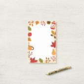 秋の要素のメモ ポストイット (デスク上)