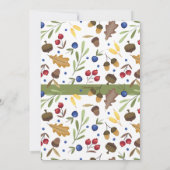 秋の要素の招待状 招待状 (裏面)