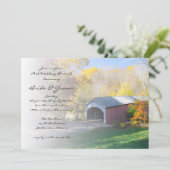 秋の覆い橋挙式後ブライダル・ブランチ 招待状 (スタンド正面)