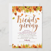 秋の観葉感謝祭の夕食の招待 招待状 (正面)
