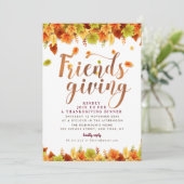 秋の観葉感謝祭の夕食の招待 招待状 (スタンド正面)