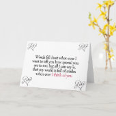 秋の言葉は私の愛50番アンの言葉を短く言う! カード (黄色い花)