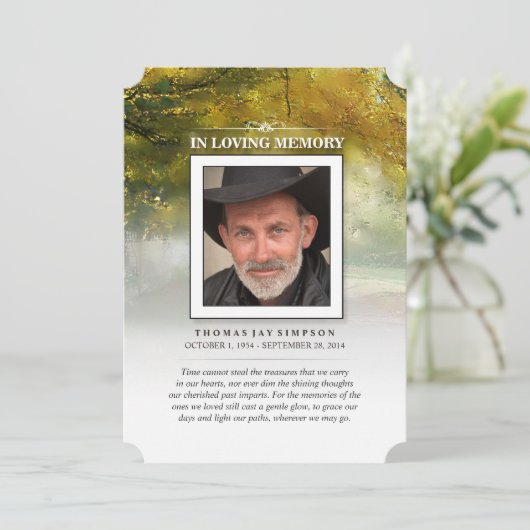 秋の記念サンキューカード – おそらく詩 サンキューカード (スタンド正面)