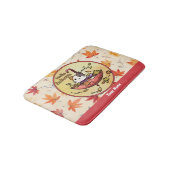 秋の訪ねでかわいい猫は傘に乗って バスマット (アングル)