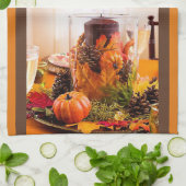 秋の設定 キッチンタオル (折り畳み)