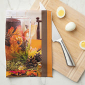 秋の設定 キッチンタオル (四つ折り)