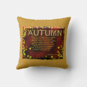 秋の詩の枕 クッション (裏面)