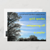 秋の詩 ポストカード (正面/裏面)