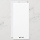 秋の誕生の発表 案内状 (裏面)