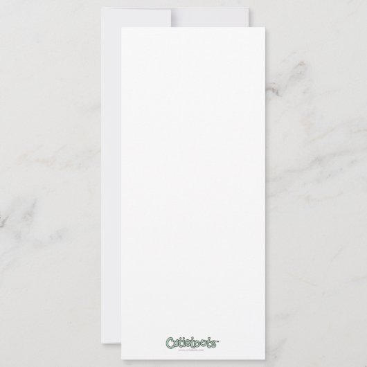 秋の誕生の発表 案内状 (裏面)