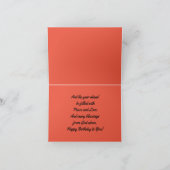 秋の誕生日グリーティングカード カード (内部)