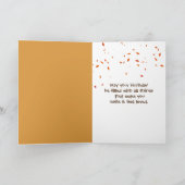 秋の誕生日チプムンクツツを着て カード (内部)