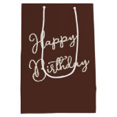 秋の誕生日チプムンクツツを着て ミディアムペーパーバッグ (裏面)