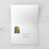 秋の誕生日テンプレート カード (内部)